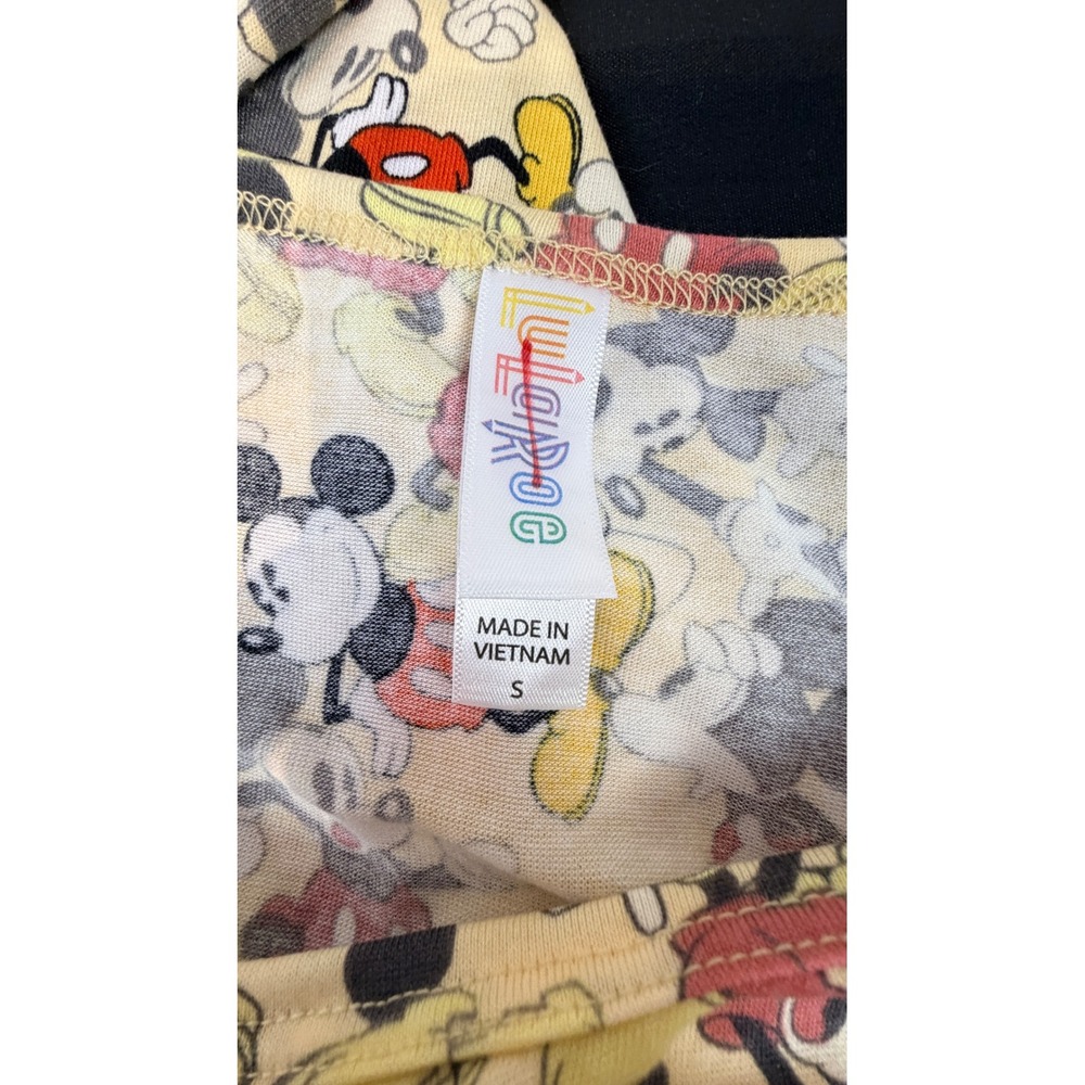 LuLaRoe Disney Mickey‎ Mouse Classic T Shirt Yellow Short Sleeve Small NWT - Picture 3 of 6